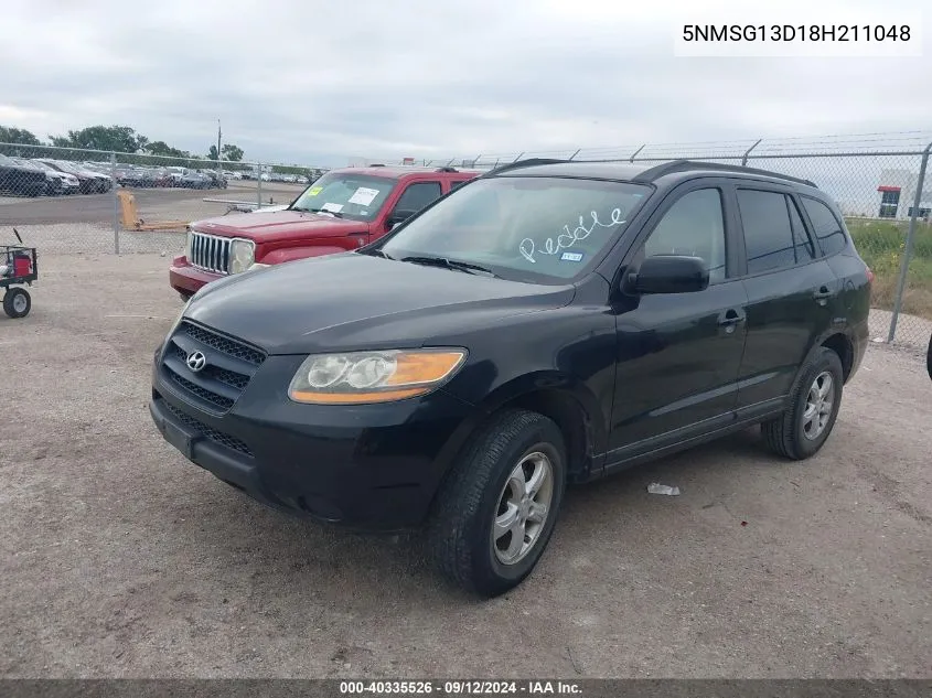 2008 Hyundai Santa Fe Gls VIN: 5NMSG13D18H211048 Lot: 40335526