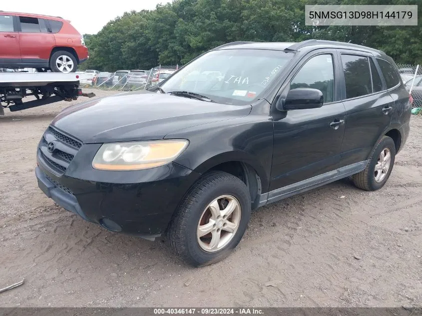 2008 Hyundai Santa Fe Gls VIN: 5NMSG13D98H144179 Lot: 40346147