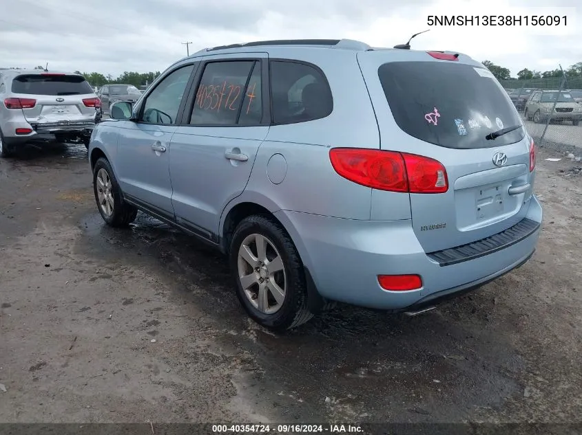 2008 Hyundai Santa Fe Limited/Se VIN: 5NMSH13E38H156091 Lot: 40354724