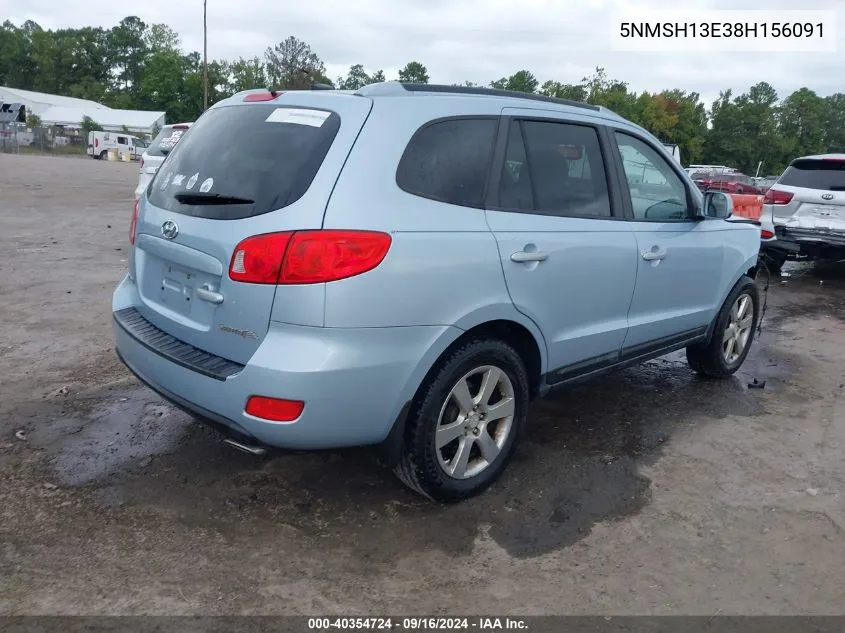 2008 Hyundai Santa Fe Limited/Se VIN: 5NMSH13E38H156091 Lot: 40354724