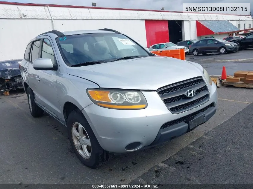 2008 Hyundai Santa Fe Gls VIN: 5NMSG13D08H132115 Lot: 40357661