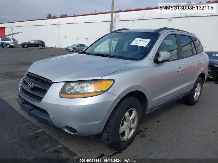 2008 Hyundai Santa Fe Gls VIN: 5NMSG13D08H132115 Lot: 40357661