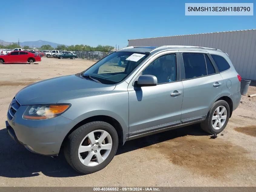 5NMSH13E28H188790 2008 Hyundai Santa Fe Limited/Se