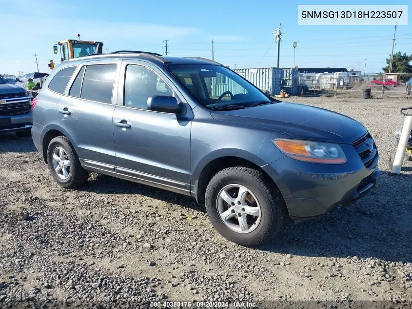 2008 Hyundai Santa Fe Gls VIN: 5NMSG13D18H223507 Lot: 40388175