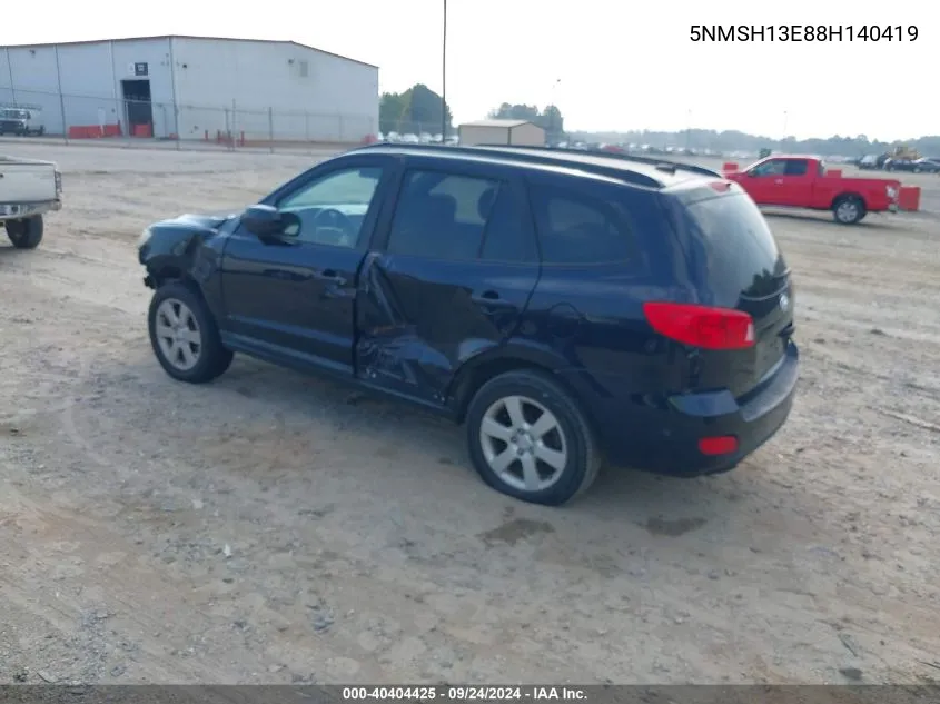 5NMSH13E88H140419 2008 Hyundai Santa Fe Limited/Se