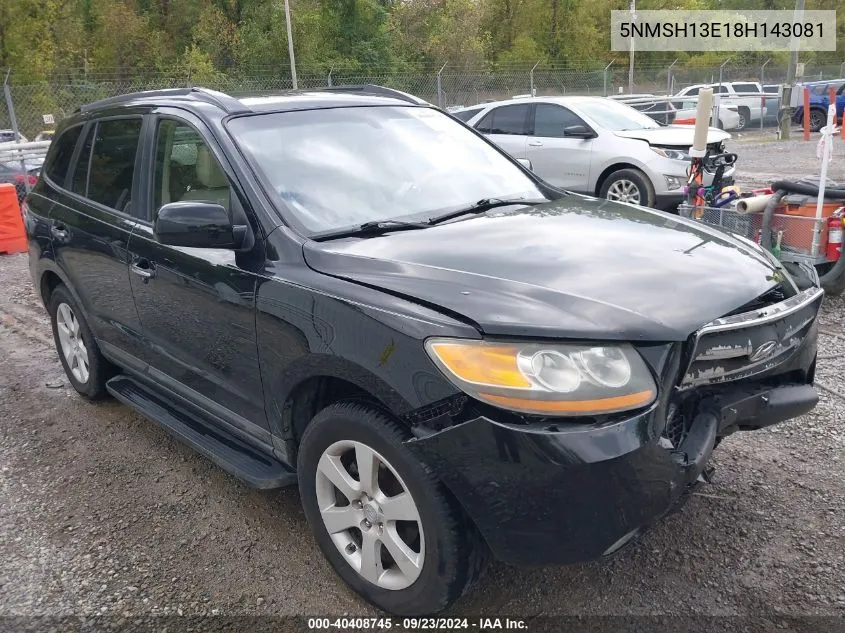 5NMSH13E18H143081 2008 Hyundai Santa Fe Se/Limited