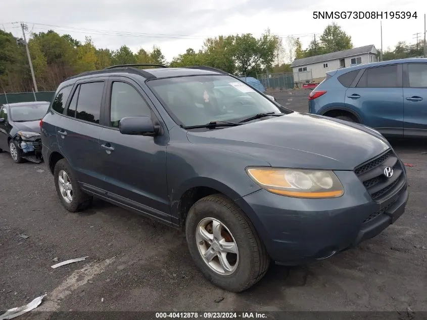 5NMSG73D08H195394 2008 Hyundai Santa Fe Gls