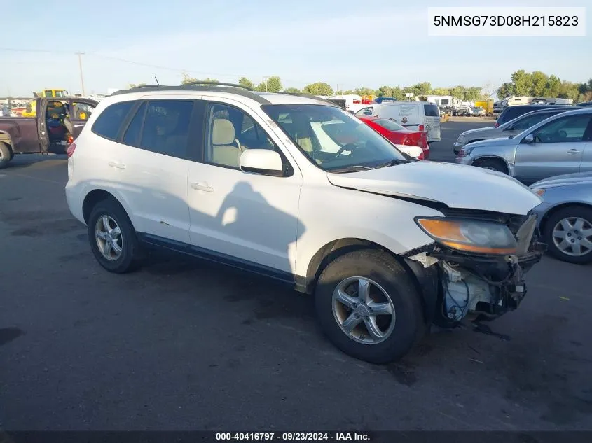 5NMSG73D08H215823 2008 Hyundai Santa Fe Gls