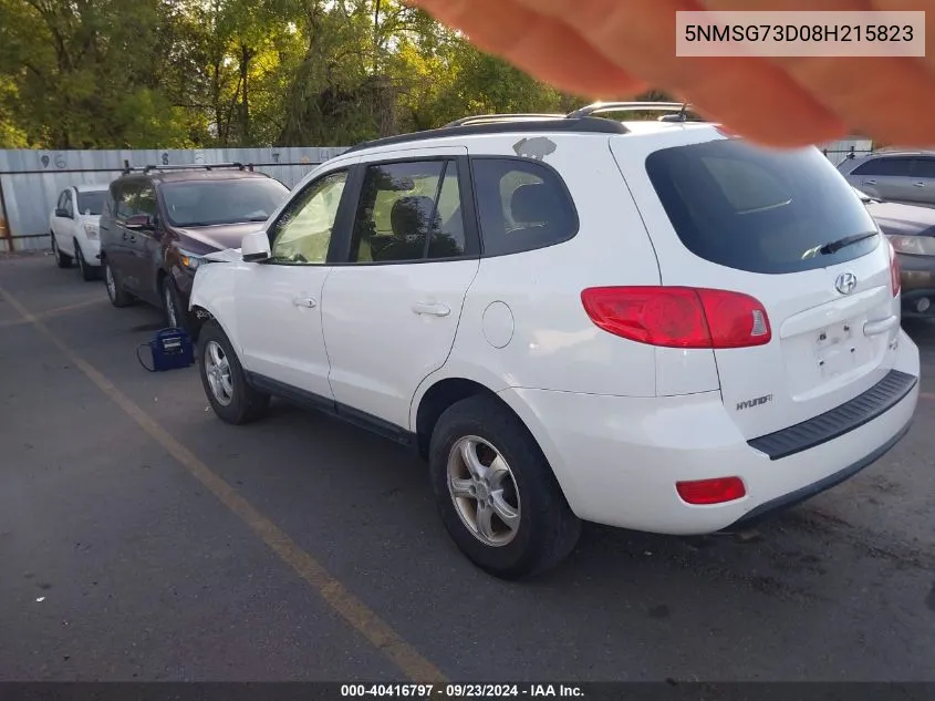 5NMSG73D08H215823 2008 Hyundai Santa Fe Gls