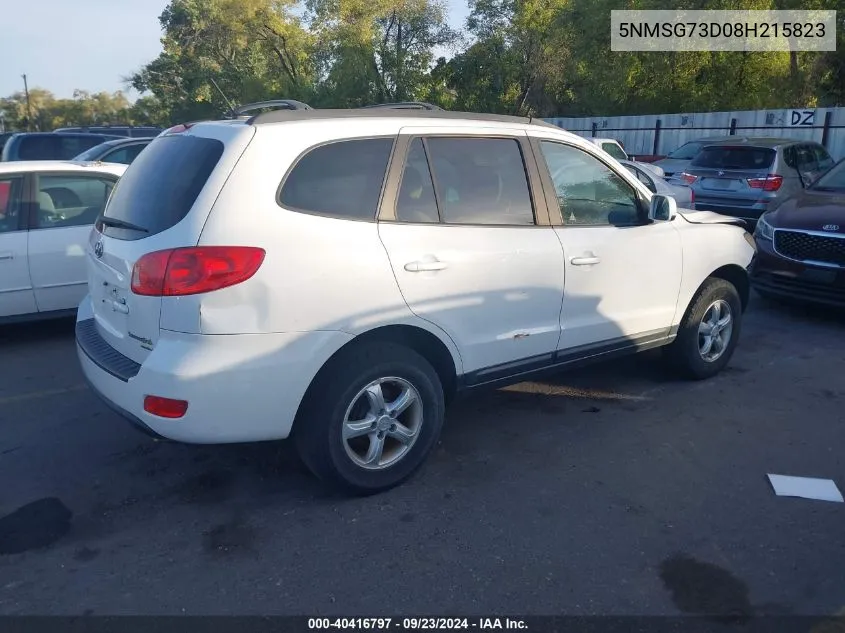 5NMSG73D08H215823 2008 Hyundai Santa Fe Gls