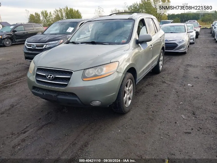 5NMSH73E08H221580 2008 Hyundai Santa Fe Limited/Se