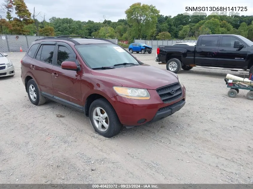 2008 Hyundai Santa Fe Gls VIN: 5NMSG13D68H141725 Lot: 40423372