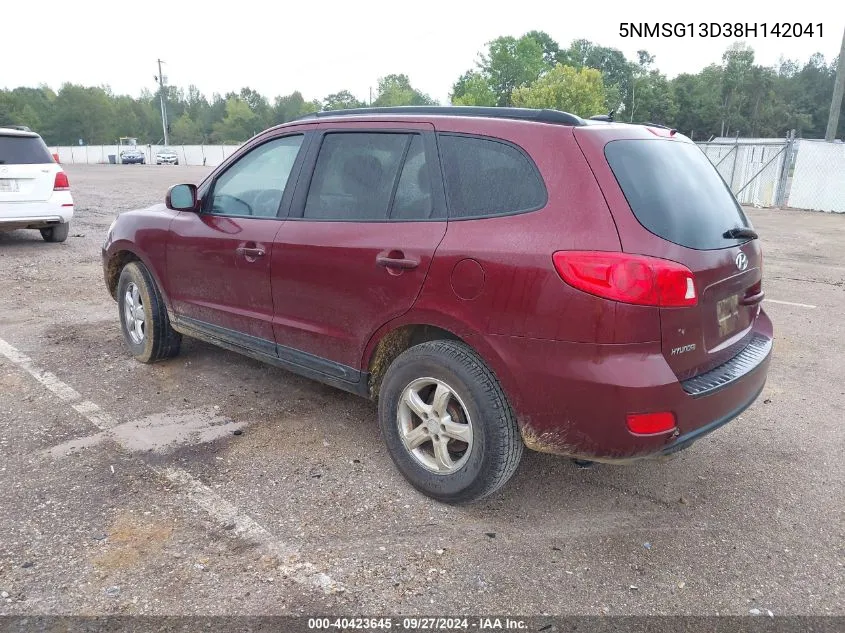 5NMSG13D38H142041 2008 Hyundai Santa Fe Gls