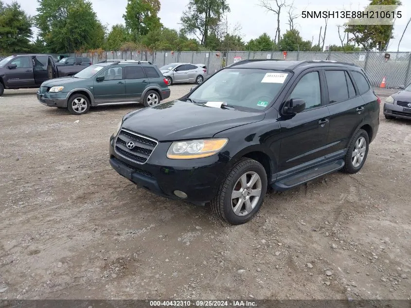 2008 Hyundai Santa Fe Limited/Se VIN: 5NMSH13E88H210615 Lot: 40432310