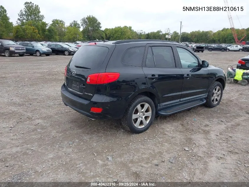 5NMSH13E88H210615 2008 Hyundai Santa Fe Limited/Se