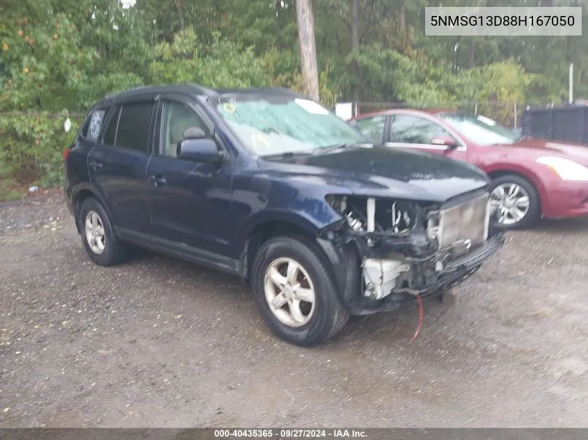 2008 Hyundai Santa Fe Gls VIN: 5NMSG13D88H167050 Lot: 40435365