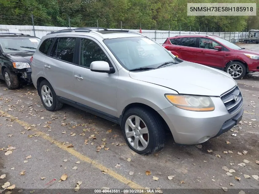 5NMSH73E58H185918 2008 Hyundai Santa Fe Limited/Se