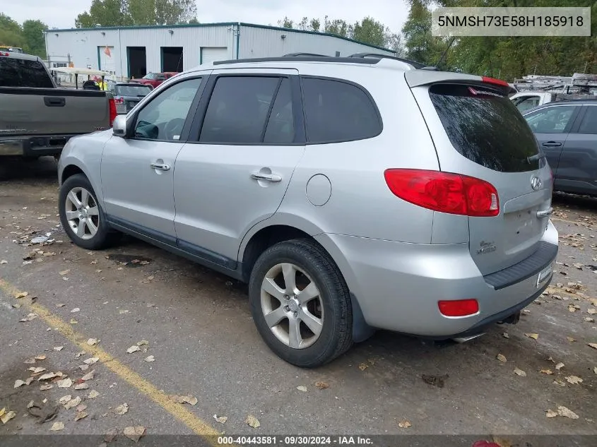 5NMSH73E58H185918 2008 Hyundai Santa Fe Limited/Se