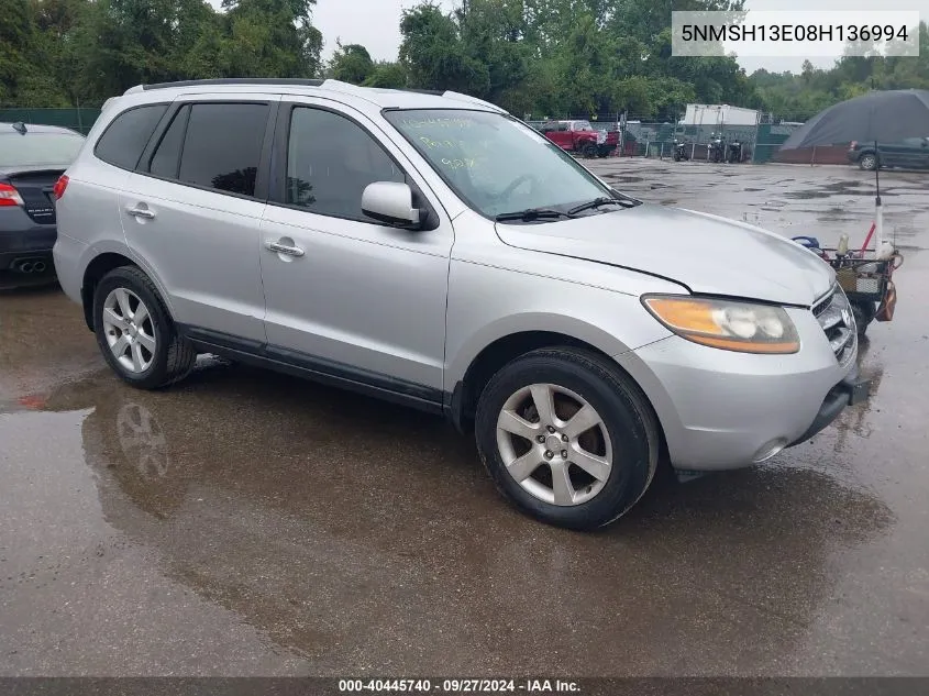 5NMSH13E08H136994 2008 Hyundai Santa Fe Limited/Se