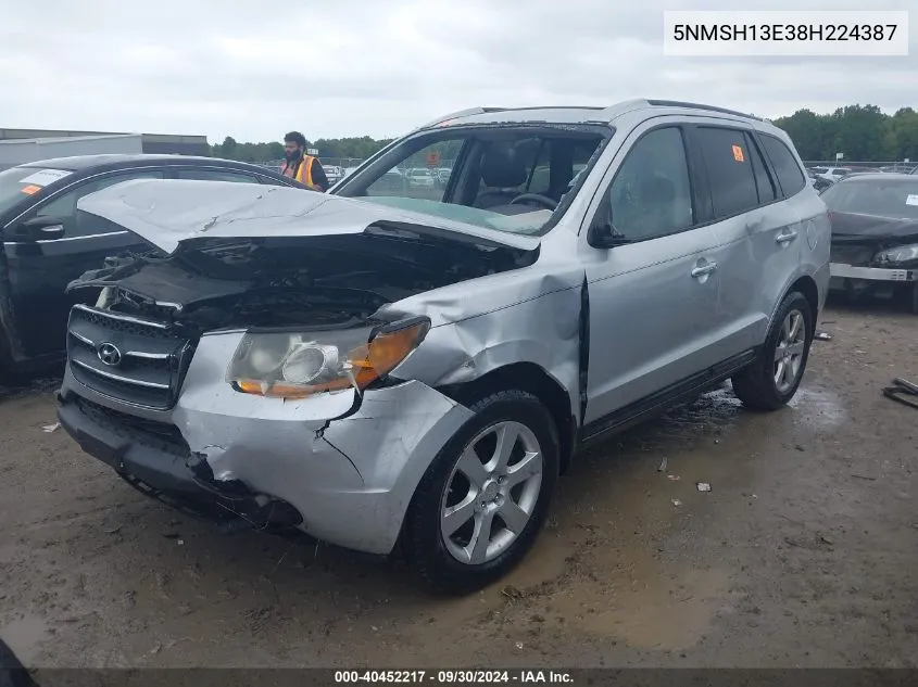 2008 Hyundai Santa Fe Limited/Se VIN: 5NMSH13E38H224387 Lot: 40452217