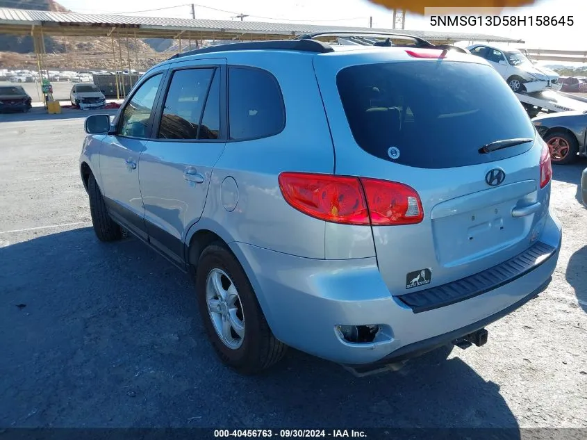 5NMSG13D58H158645 2008 Hyundai Santa Fe Gls