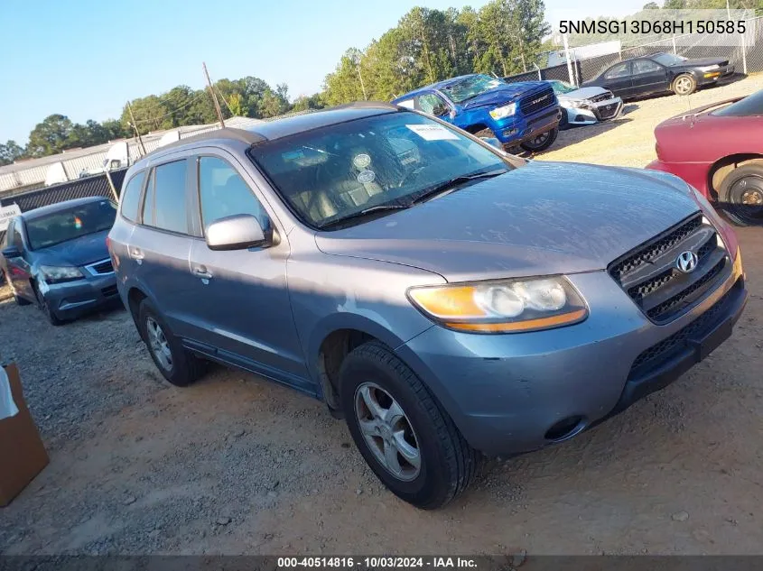 5NMSG13D68H150585 2008 Hyundai Santa Fe Gls