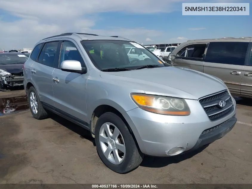 2008 Hyundai Santa Fe Limited/Se VIN: 5NMSH13E38H220341 Lot: 40537766