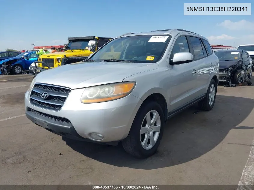 2008 Hyundai Santa Fe Limited/Se VIN: 5NMSH13E38H220341 Lot: 40537766