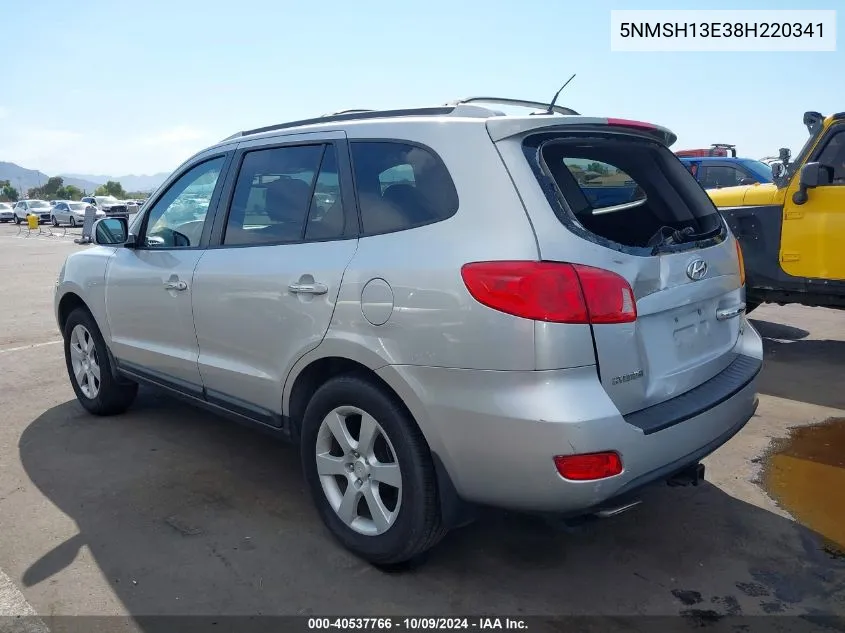 2008 Hyundai Santa Fe Limited/Se VIN: 5NMSH13E38H220341 Lot: 40537766