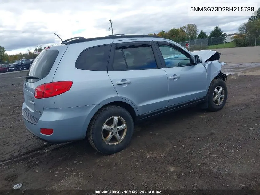 5NMSG73D28H215788 2008 Hyundai Santa Fe Gls