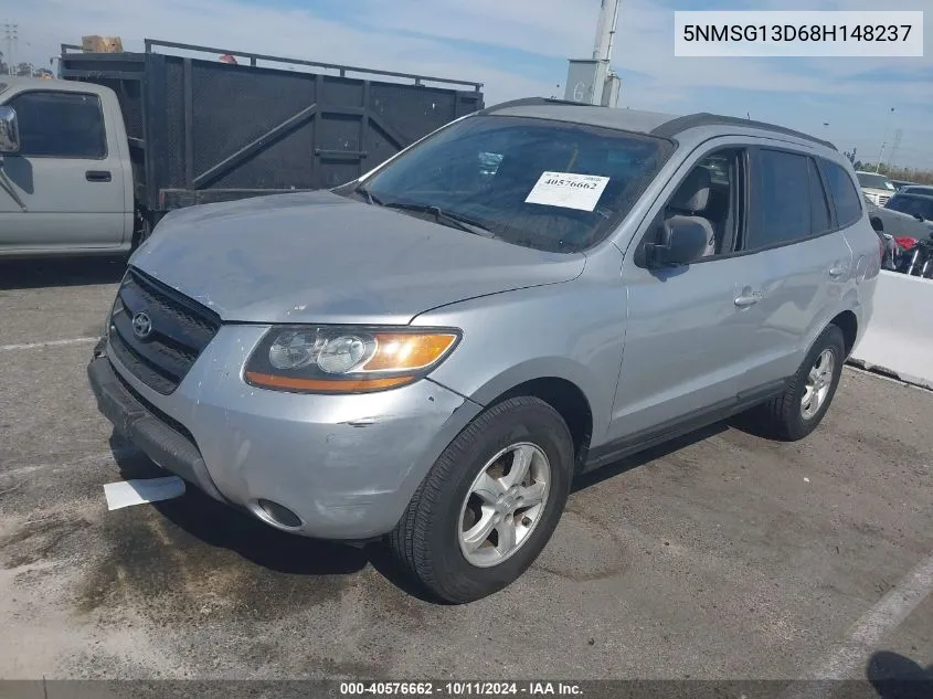 2008 Hyundai Santa Fe Gls VIN: 5NMSG13D68H148237 Lot: 40576662