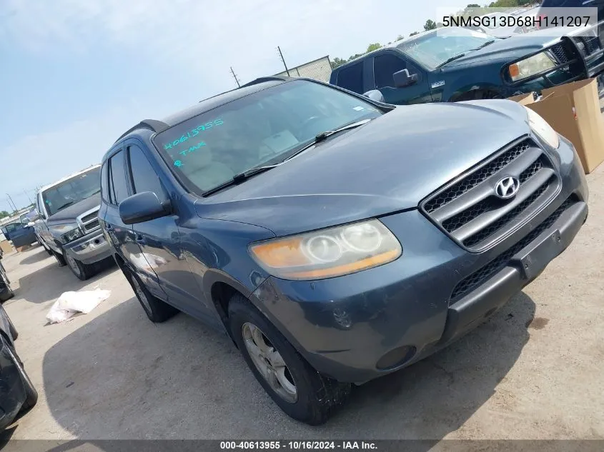 2008 Hyundai Santa Fe Gls VIN: 5NMSG13D68H141207 Lot: 40613955