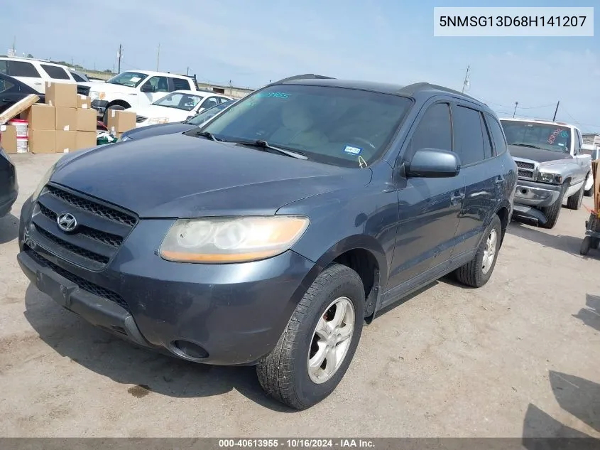 2008 Hyundai Santa Fe Gls VIN: 5NMSG13D68H141207 Lot: 40613955