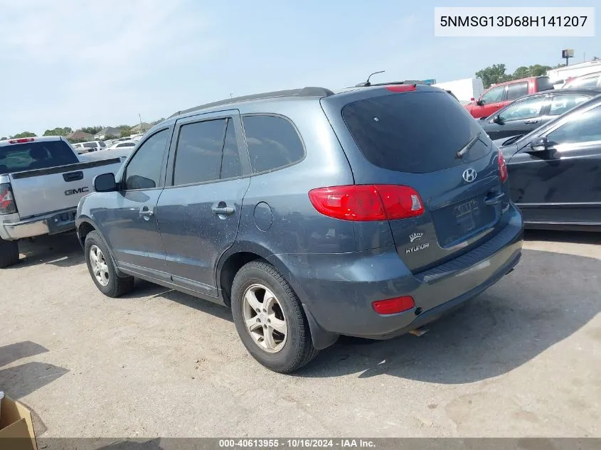 2008 Hyundai Santa Fe Gls VIN: 5NMSG13D68H141207 Lot: 40613955