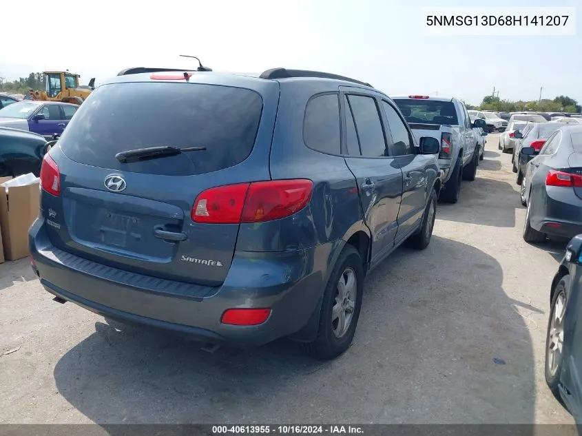 2008 Hyundai Santa Fe Gls VIN: 5NMSG13D68H141207 Lot: 40613955