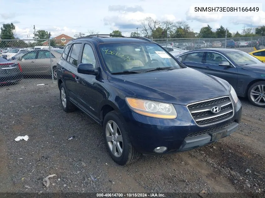 2008 Hyundai Santa Fe Limited/Se VIN: 5NMSH73E08H166449 Lot: 40614700