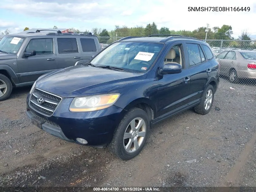 2008 Hyundai Santa Fe Limited/Se VIN: 5NMSH73E08H166449 Lot: 40614700