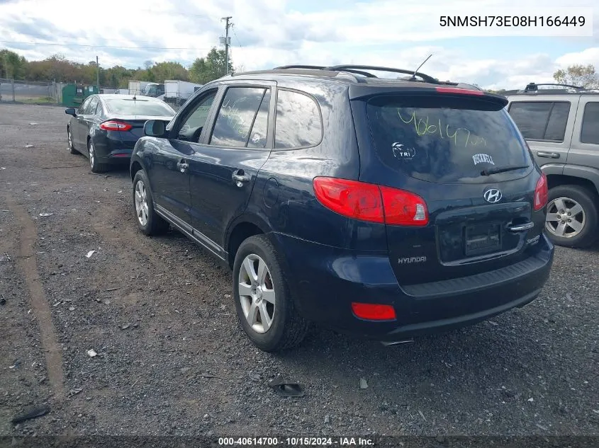 2008 Hyundai Santa Fe Limited/Se VIN: 5NMSH73E08H166449 Lot: 40614700