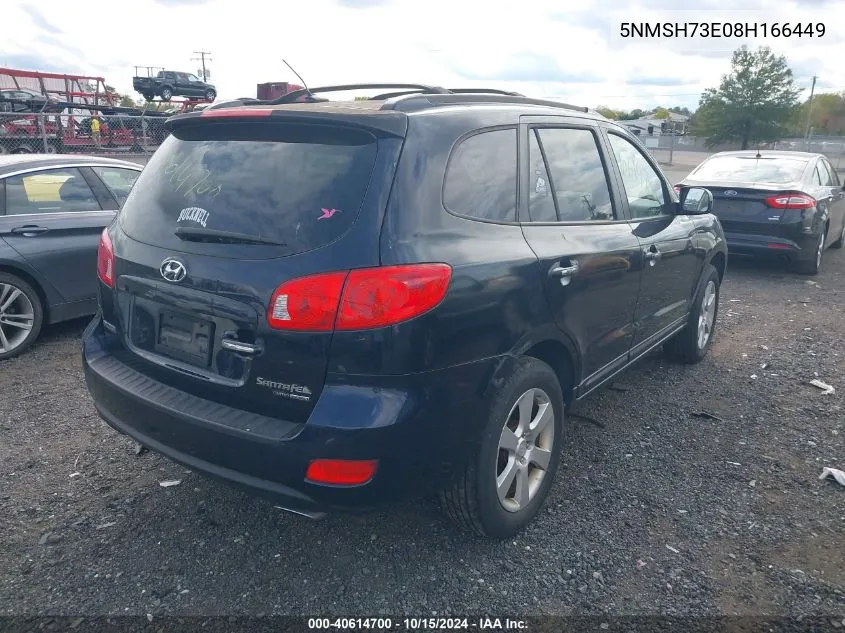 5NMSH73E08H166449 2008 Hyundai Santa Fe Limited/Se