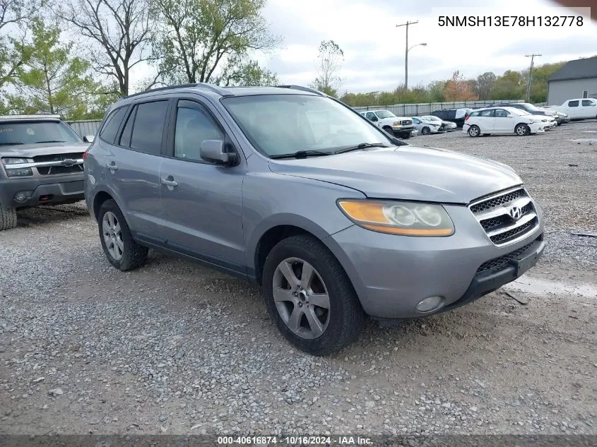 2008 Hyundai Santa Fe Limited/Se VIN: 5NMSH13E78H132778 Lot: 40616874