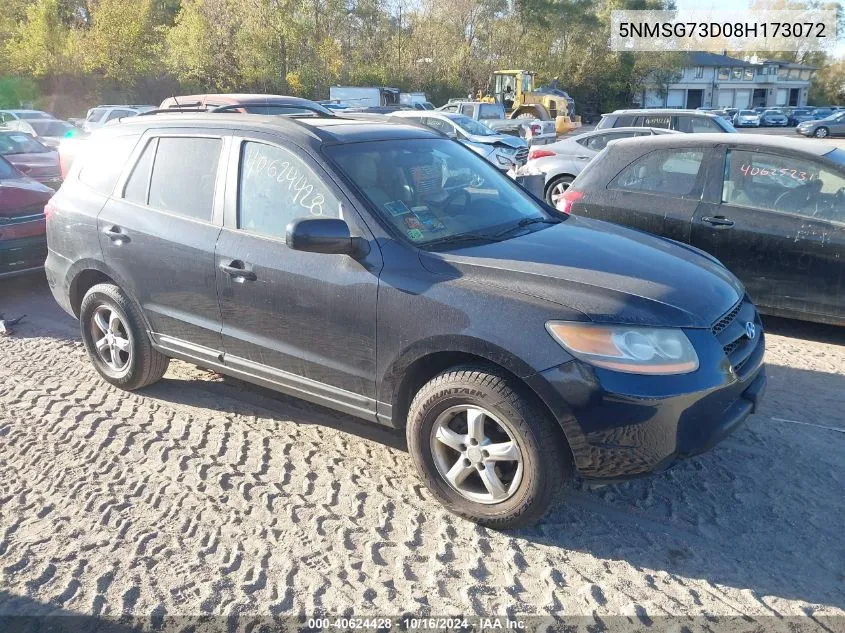 2008 Hyundai Santa Fe Gls VIN: 5NMSG73D08H173072 Lot: 40624428