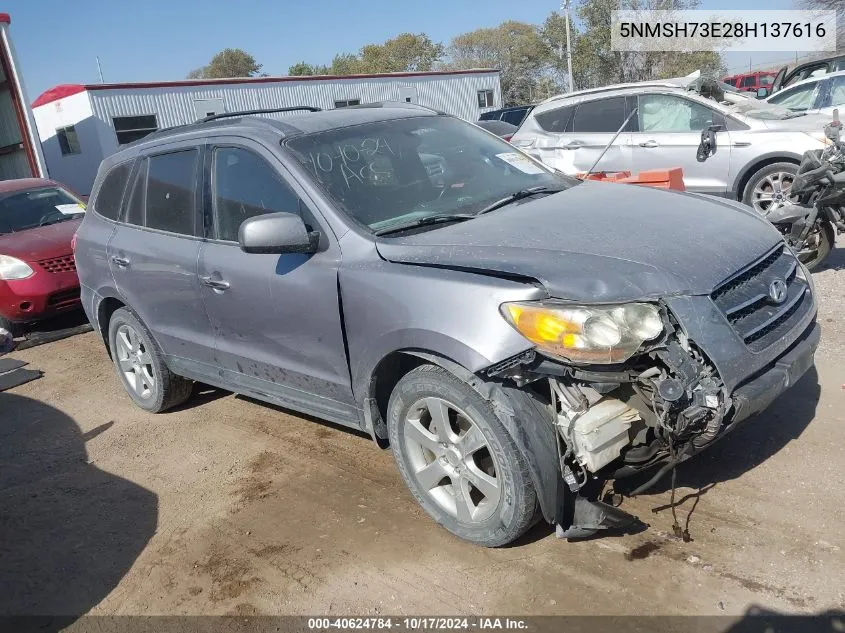 5NMSH73E28H137616 2008 Hyundai Santa Fe Se/Limited