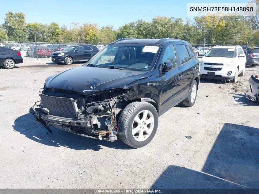 2008 Hyundai Santa Fe Limited/Se VIN: 5NMSH73E58H148898 Lot: 40636245