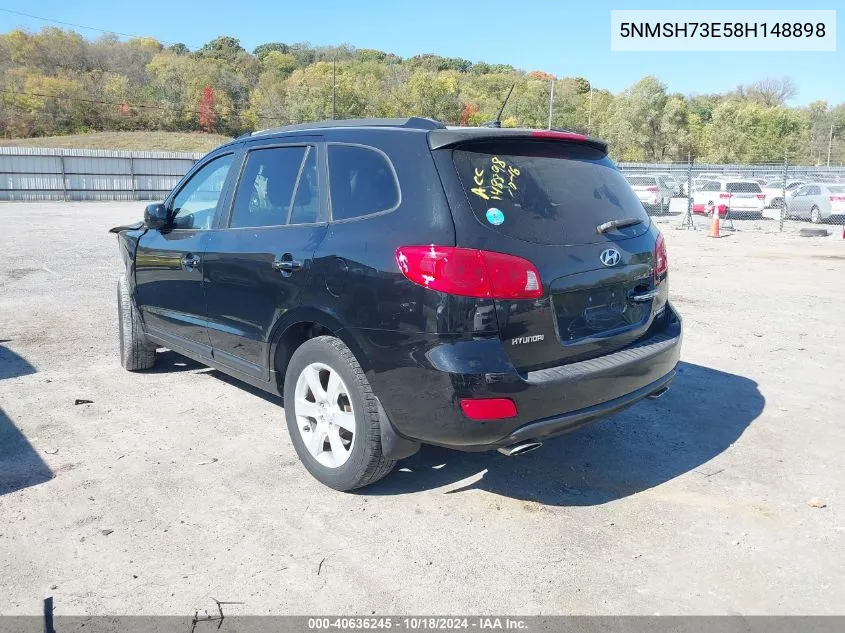 2008 Hyundai Santa Fe Limited/Se VIN: 5NMSH73E58H148898 Lot: 40636245