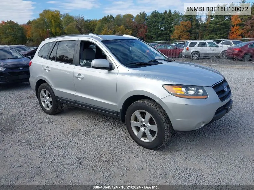 5NMSH13E18H130072 2008 Hyundai Santa Fe Limited/Se