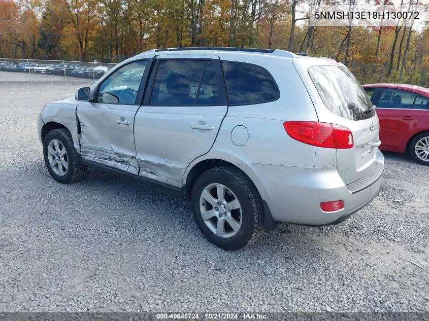 5NMSH13E18H130072 2008 Hyundai Santa Fe Limited/Se