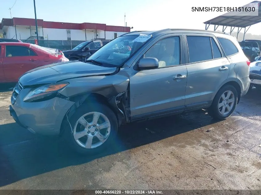 2008 Hyundai Santa Fe Limited/Se VIN: 5NMSH73E18H151630 Lot: 40656220