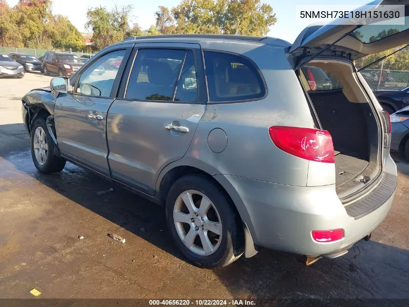 5NMSH73E18H151630 2008 Hyundai Santa Fe Limited/Se