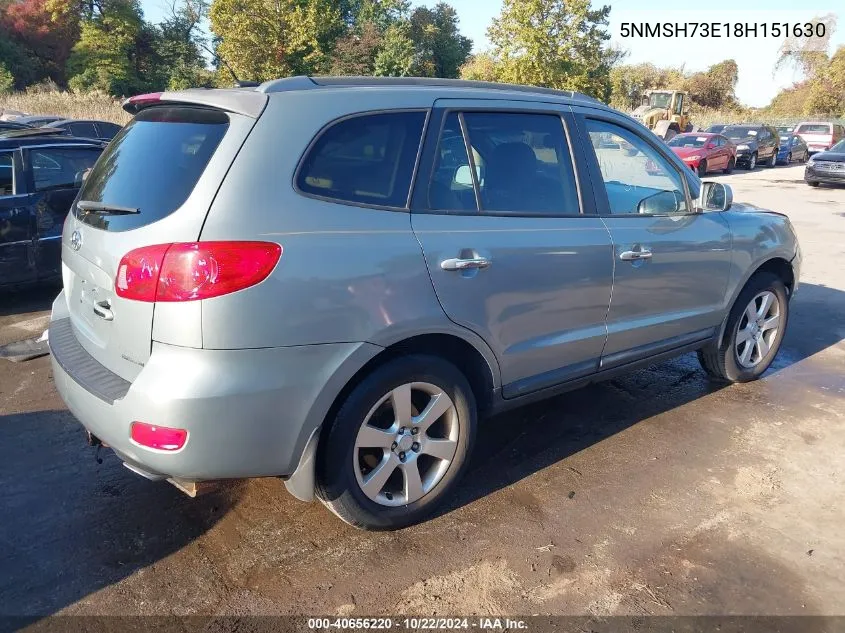 5NMSH73E18H151630 2008 Hyundai Santa Fe Limited/Se