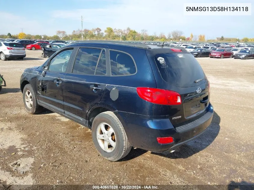 5NMSG13D58H134118 2008 Hyundai Santa Fe Gls